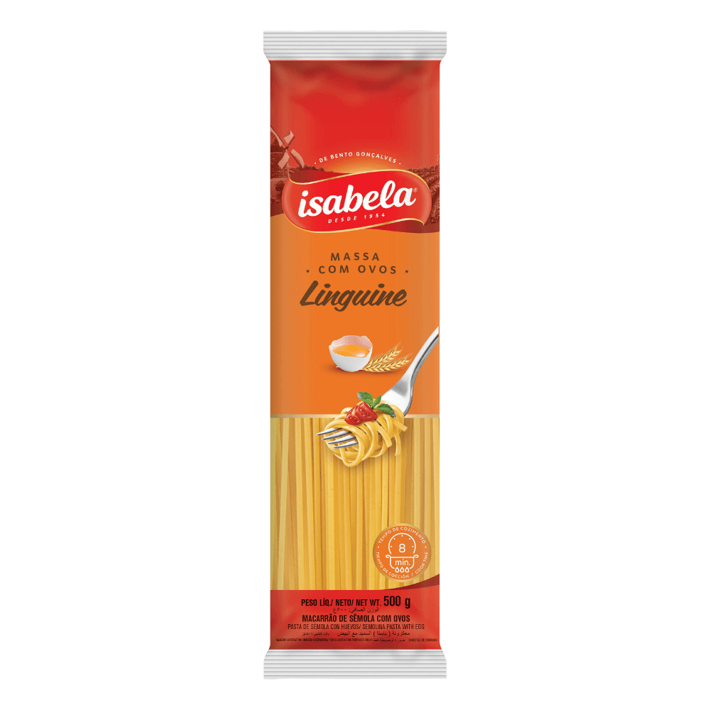 Macarrão De Sêmola Com Ovos Linguine Isabela 500g